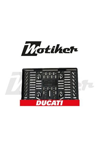 Motiker Pleksi Plakalık Siyah Üstüne Beyaz DUCATİ Yazılı Tasarımlı Motosiklet...