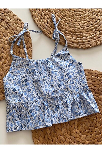 HMCraft Honey Mousse Craft Girls' Cotton Strap Blouse - Honey Top Daisy