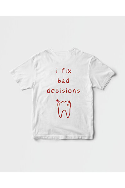 OXCI تي شيرت فاخر بطبعة "Bad decisions"