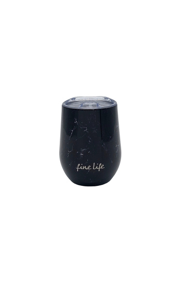 FINE Θερμός Κούπα Life 360ml Μαύρο Μάρμαρο 22041700-C142