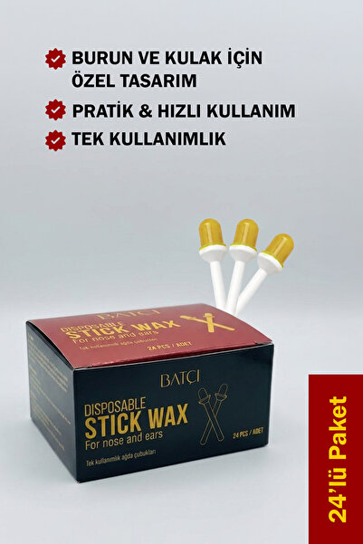 Batçı Tek Kullanımlık Kulak ve Burun Ağdası Çubuğu 24 Adet