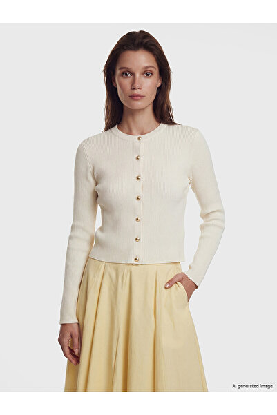 LC Waikiki Peak New Season Crew Neck Women's Knitwear Cardigan