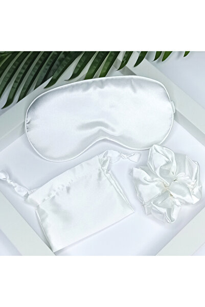 YEYE Made In Nature Set de pijamale din satin cu bentiță, bandă elastică și s...