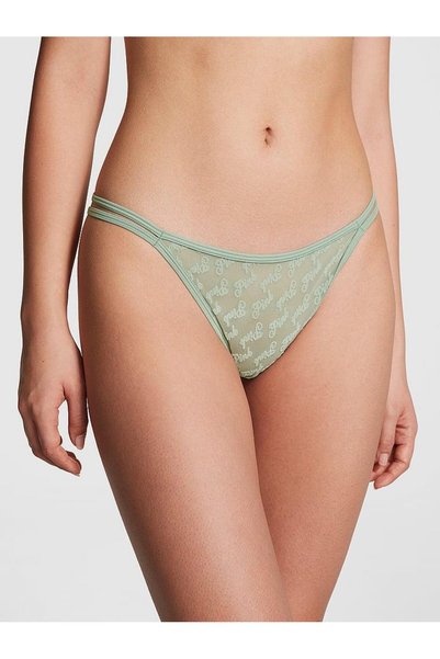PINK Tül Baskılı Tanga