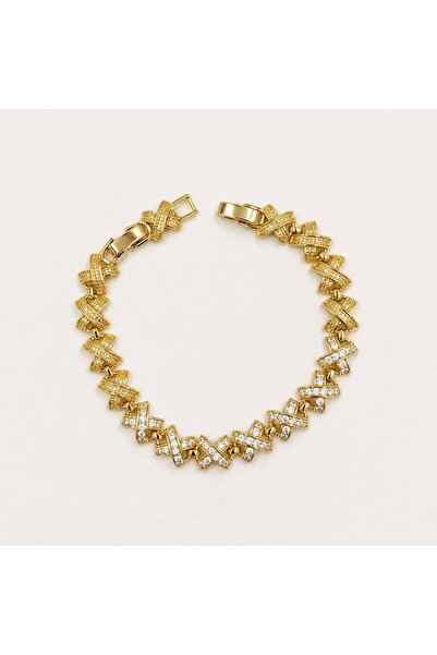 Haziran Steel & Xuping Stone Bracelet with Star and Heart-Shaped Figures