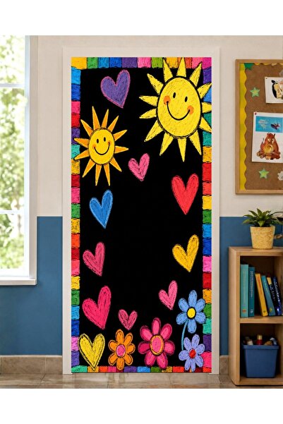 PROMISEBACKDROP2 زينة باب مرنة مقاس 190x75 سم، زينة باب من القماش، بتصميم الش...