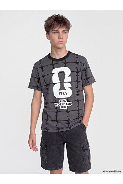 LC Waikiki Peak New Season Fıfa 2026 World Cup Printed Boys' T-Shirt