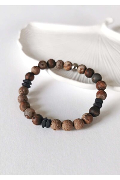 Halley Concept Custom design natural stone men's bracelet