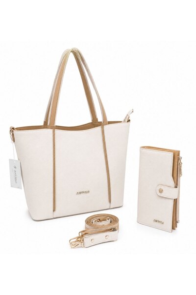 Just Polo Water Resistant Women's Large Bag and Wallet Set