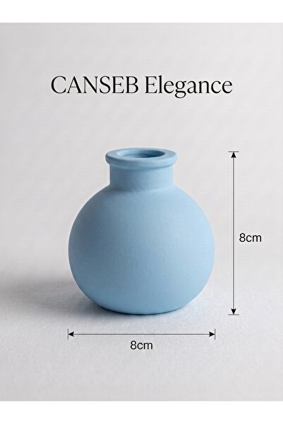 CANSEB Elegance Premium - Baby Blue - Tiny Chubby Vase - 8X8Cm - Hand-Painted...