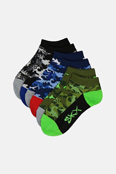 SKECHERS Kids Boy 6 Pairs Camouflage Low Cut Socks, Camouflage