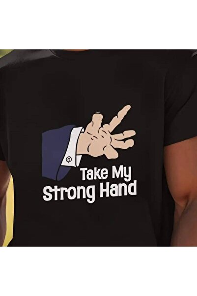 12 HERTZ تي شيرت رجالي بطبعة "Hold My Strong Hand" من القطن، قميص كاجوال بأكم...