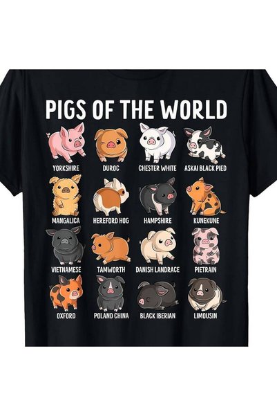 212Wear T-Shirt for Fans of Adorable Farm Pigs And Their Breeds