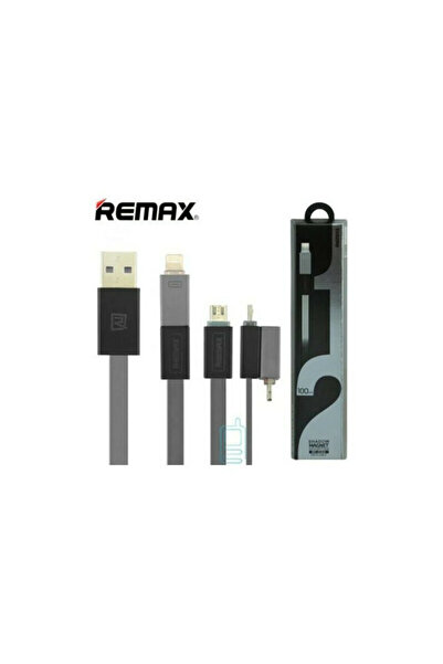 Remax RC-026T Επίπεδο καλώδιο USB σε micro USB / Lightning Μαύρο 1μ