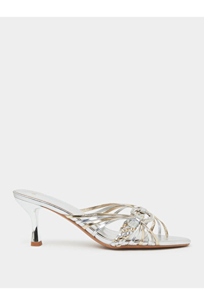 Styli Embellished Stiletto Heel Sandals