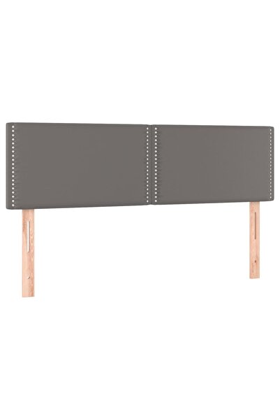 vidaxl Tăblii de pat, gri, 144x5x78/88 cm, piele ecologică