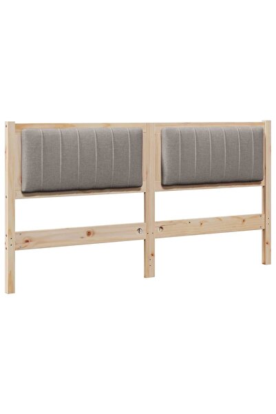 vidaxl Tăblie tapițată cu headboard Maro 160 cm Lemn de pin masiv