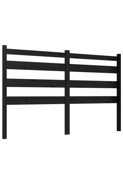 vidaxl Tăblie de pat, negru, 146x4x100 cm, lemn masiv de pin