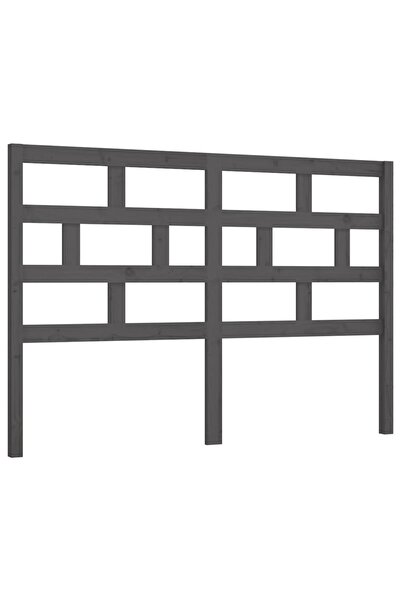 vidaxl Tăblie de pat, gri, 141x4x100 cm, lemn masiv de pin