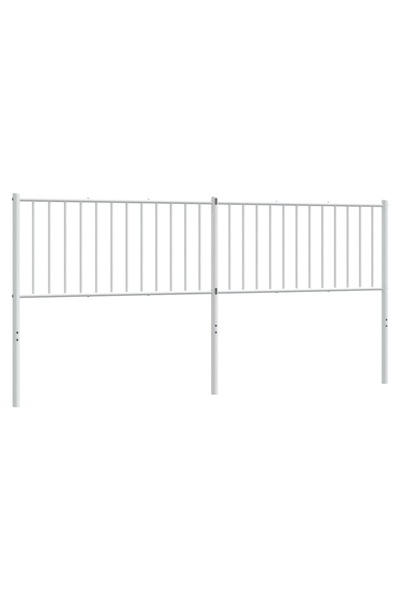 vidaxl Tăblie de pat de schimb metalică, alb, 193 cm