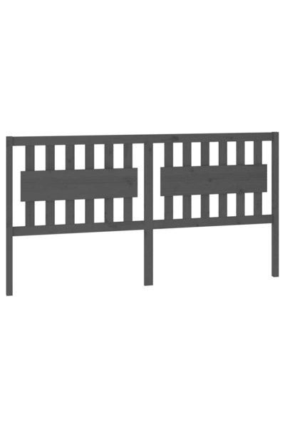 vidaxl Tăblie de pat, gri, 185,5x4x100 cm, lemn masiv de pin