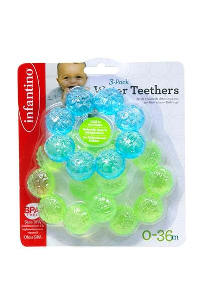 Infantino Set 3 jucarii pentru dentitie, Infantino, Water Teethers