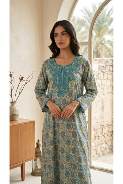 Maison Emarat Heritage Printed Jalaabiya with all abstract floral prints