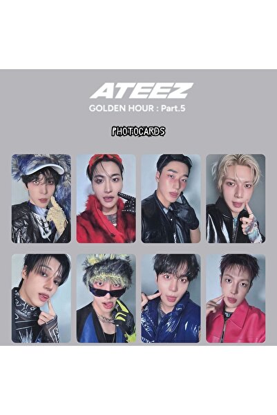 Kpop Dünyasi ATEEZ '' Golden Hour Pt.5 '' Photocards Set POB 2