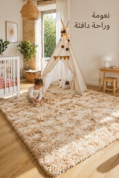 Generic 1 Faux Fur Anti Slip Plush Area Rug High Pile Gradient Soft Touch Liv...