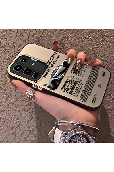 PATTERNOVA Infinix Note 50/Note 50 Pro Uyumlu Minimalist spor araba kılıf, es...