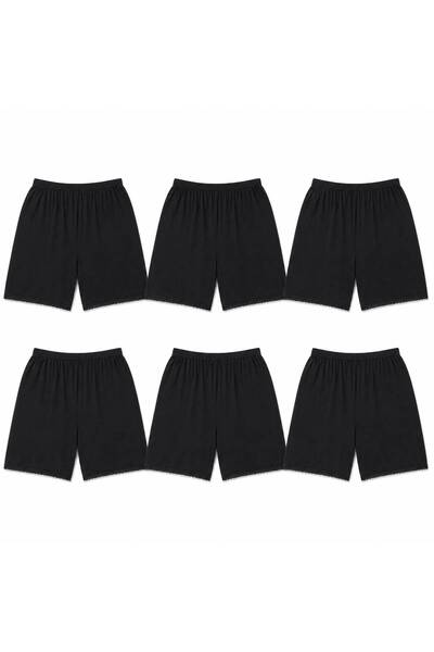 SADEN Kit 6 Pieces Panties Women's Shorts 100% Cotton with Lace Details Fulvo