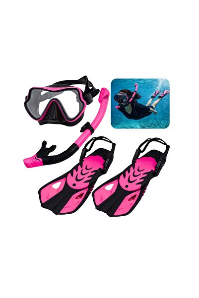 LEAN Set de snorkeling, negru / roz, S/M, 30665