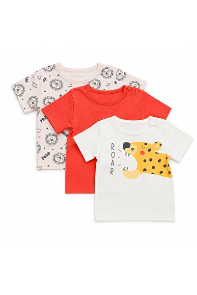 PALM PEANUTS Baby Boys & Girls 3-Pack Cotton Half Sleeve Printed T-Shirts | S...