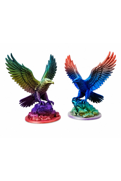 Kartal 3d print Figür Rainbow Metalik 20 Cm