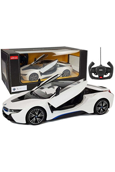 LEAN Mașină cu telecomandă BMW i8 Rastar 1:14, albă, 6014