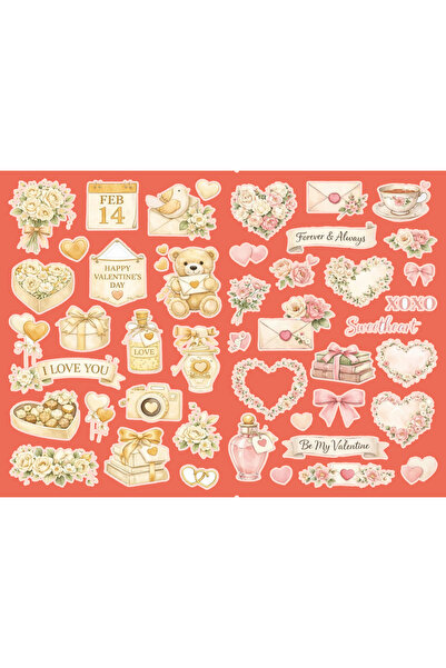 TELLGRAF Love Themed Sticker Set (21X30 cm 1 Set)