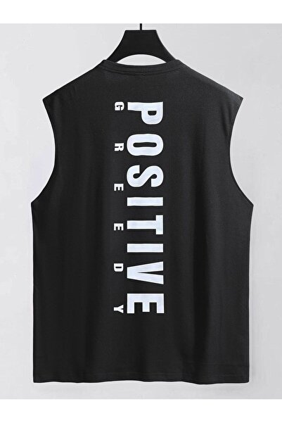 FUWEAR تي شيرت رياضي بدون أكمام للرجال مطبوع عليه Positive بجودة ممتازة وقصة ...