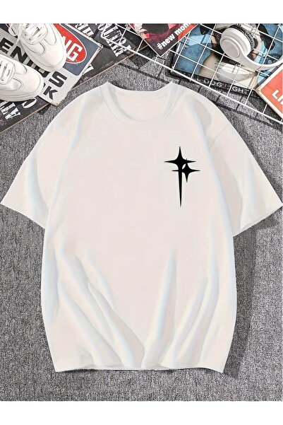bellanova Unisex πολύχρωμο μπλουζάκι με στάμπα Oversize Streetwear Άνετη εφαρ...