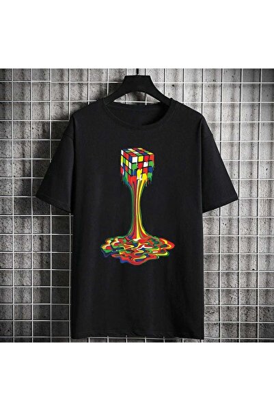 bellanova Unisex πολύχρωμο μπλουζάκι με στάμπα Oversize Streetwear Άνετη εφαρ...