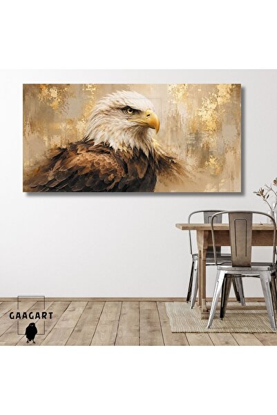 GAAGART Panoramik Kanvas Tablo Yağlı Boya Görünümlü Dijital Baskı Kartal