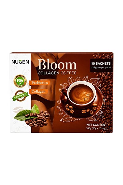 NUGEN Bloom Collagen Coffee with Probiotics – 10 Sachets (100g)