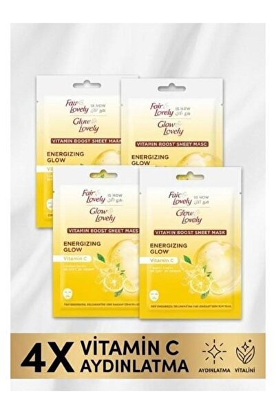 skycott 4-Pack Glow & Lovely Vitamin C Mask (Vitamin Boost Energizing Glow)