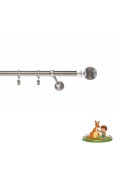 KLEIDECO Galerie simpla perdea ALASKA, Metal, Diametru 19 mm, Capete ANCHORAG...