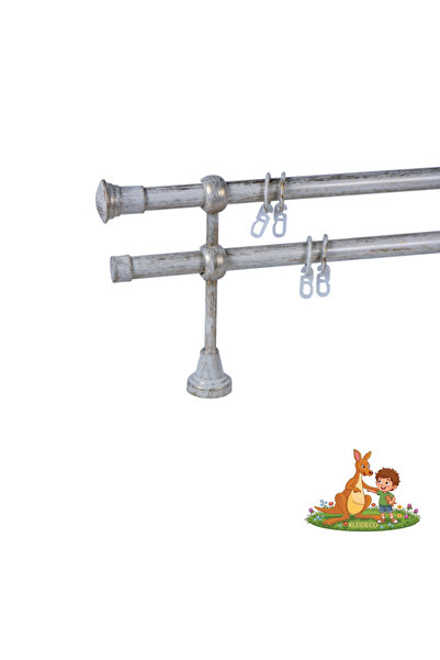 KLEIDECO Galerie dubla perdea AUSTRALIA, Metal, Diametru 19 mm, Capete MELBOU...