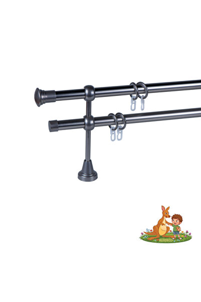 KLEIDECO Galerie dubla perdea AUSTRALIA, Metal, Diametru 19 mm, Capete MELBOU...
