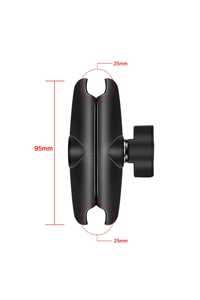 Choice5 95mm arm Double Socket Arm Phone Mount for 25mm 1" Ball Head Clamp Ph...