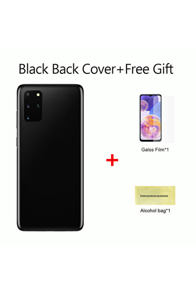 choice2 غطاء خلفي أسود لهاتف S20 Plus، غطاء خلفي للبطارية، لوحة زجاجية خلفية،...