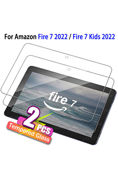 Choice1 2PCS Tempered Glass 7-inch Screen Protector for Fire 7 2022 / Fire 7 ...