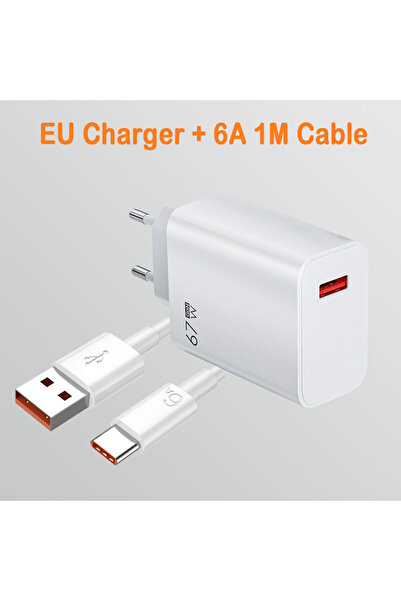Choice4 EU Plug and 1m Cable 67W 6A USB Fast Charger For 14 13 12 11 Ultra Re...