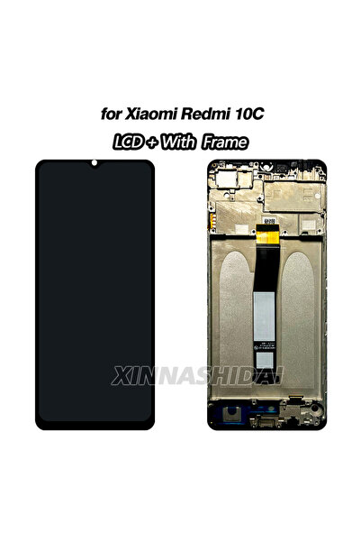 Choice black frame 6.71" For Redmi 10C LCD 220333QAG Display Touch Screen Dig...